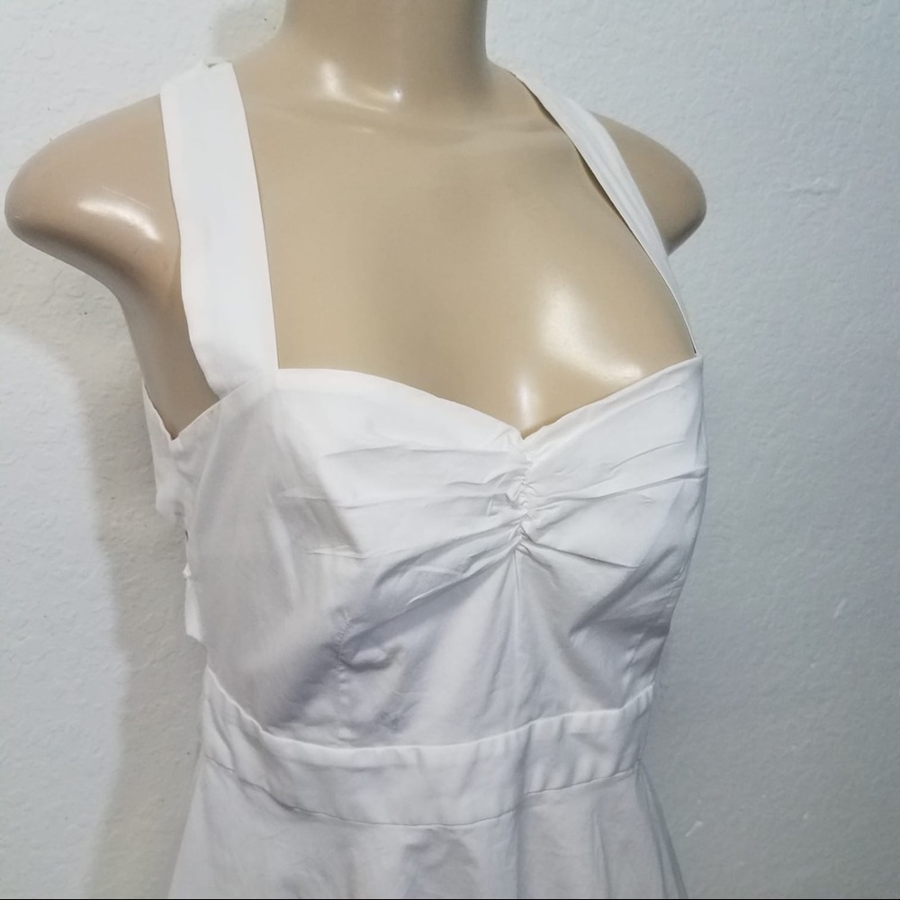 MODA White Cross Back Cami Dress 4 Small - Picture 3 of 8